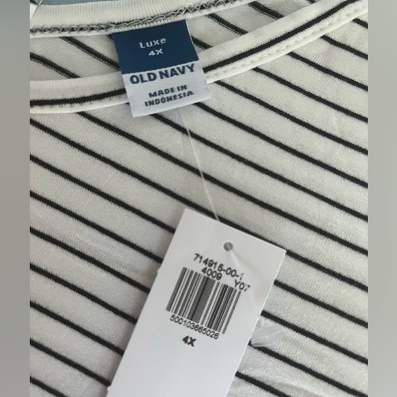 Old Navy Size:4X  Women Sleeveless Top White/ Black Super Cute - Picture 7 of 9